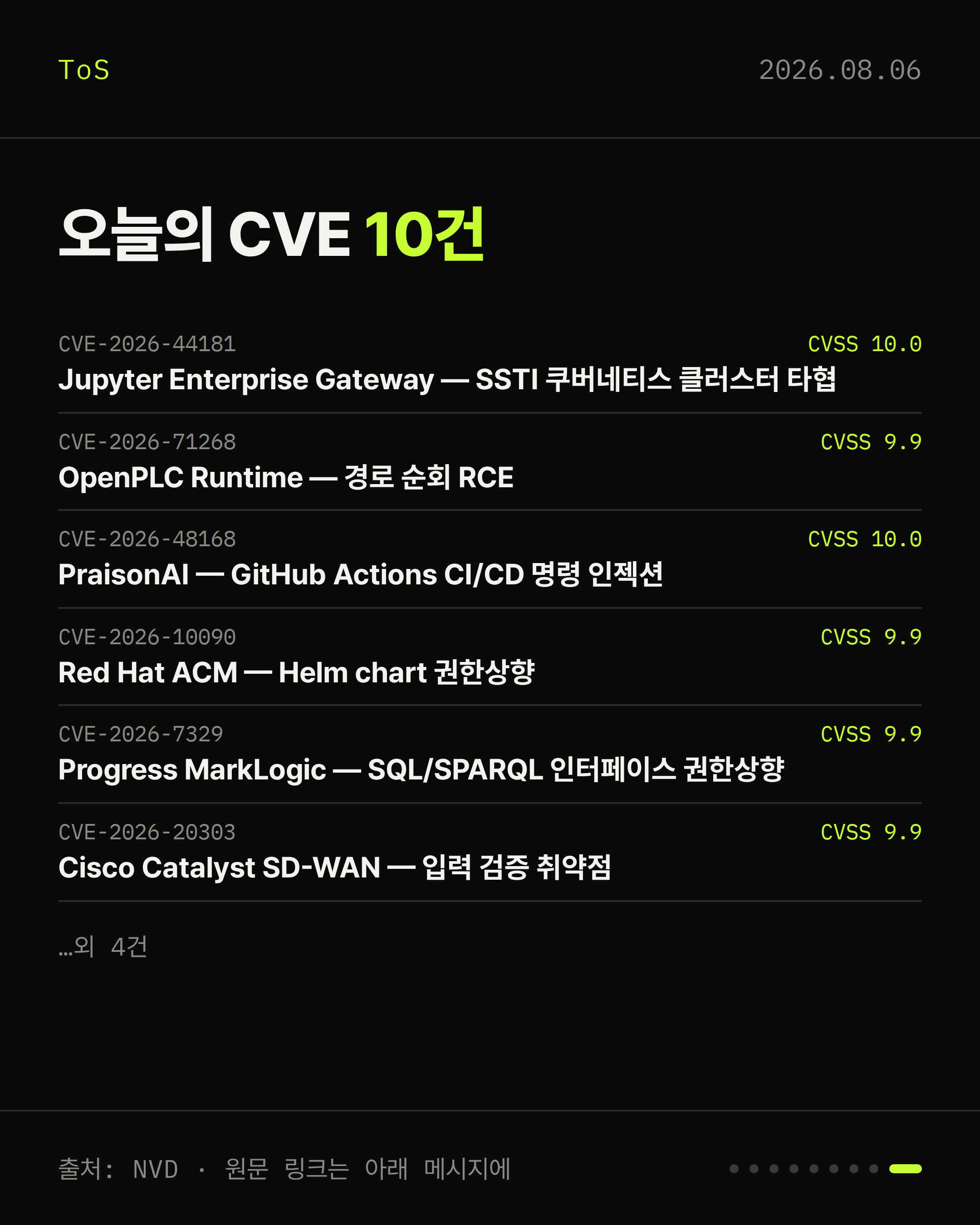 2026-08-06 보안동향 카드 9 / 9